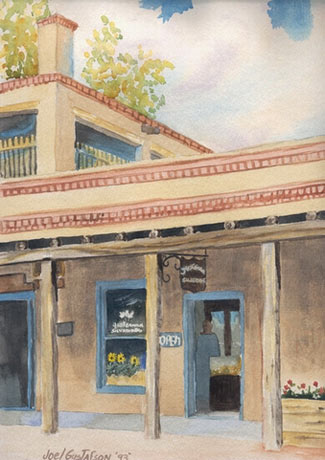 Gusterman Silversmith store front watercolor