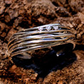 String Silver Bracelet w/Diamonds