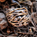 Twig Gold Ring w/Diamonds